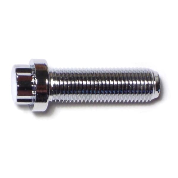Midwest Fastener 3/8"-24 Flange Bolt, Chrome Plated Steel, 1-1/4 in L, 10 PK 75203 - main